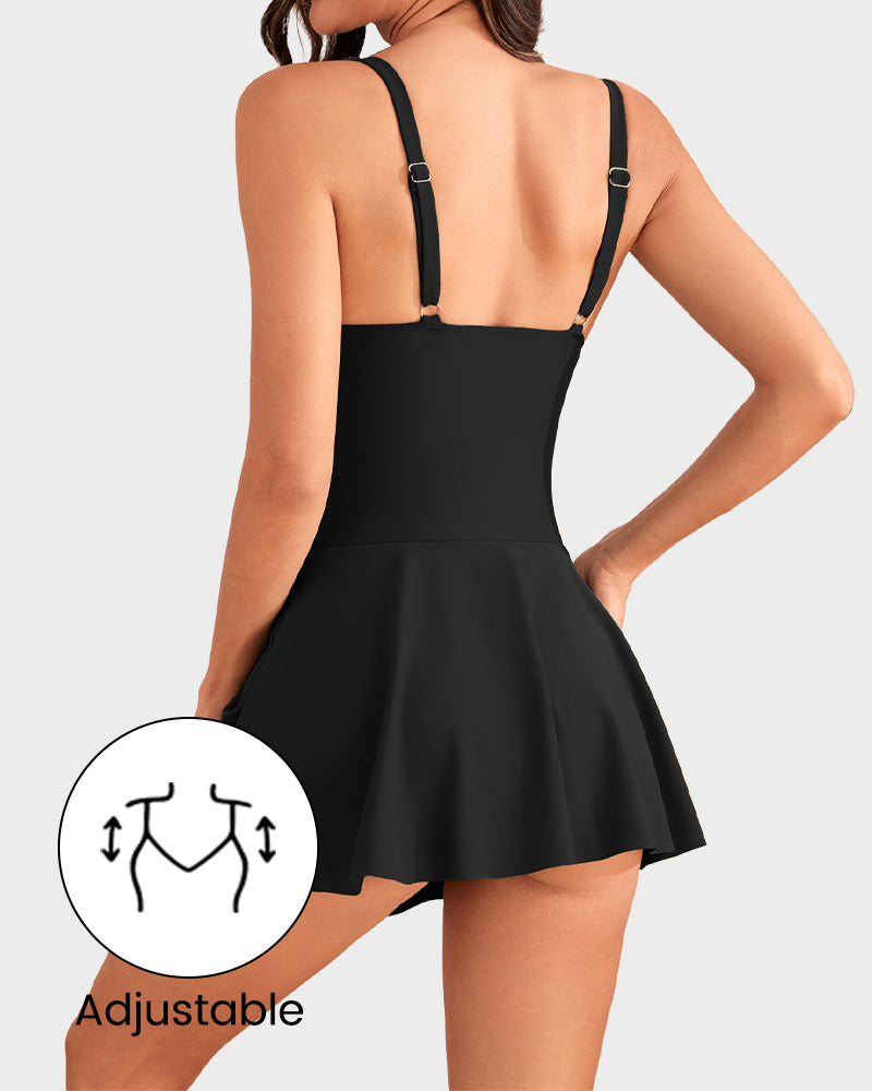👙Last Day Sale 50% OFF💃Women's One Piece Tummy Control Tie Knot Swimsuit