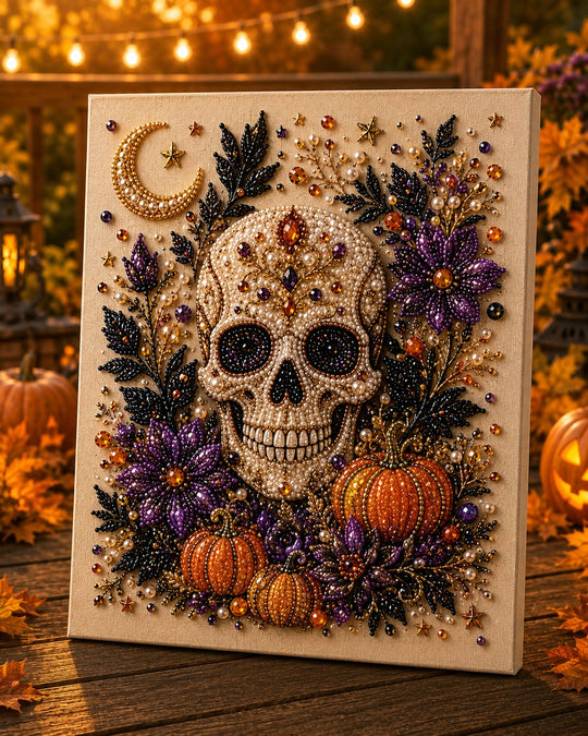 🔥 Last Day 70% OFF  👻✨ Halloween Pearl Art DIY Kit – Turn Tiny Pearls into Spooky-Cute Magic