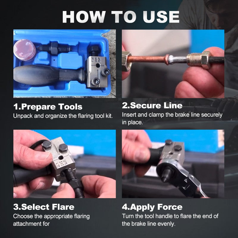 🔥50% OFF NOW !🔥🔧 Universal Automotive Brake Pipe Flaring Tool Kit – Professional Grade, Easy to Use & Durable Construction 🚗