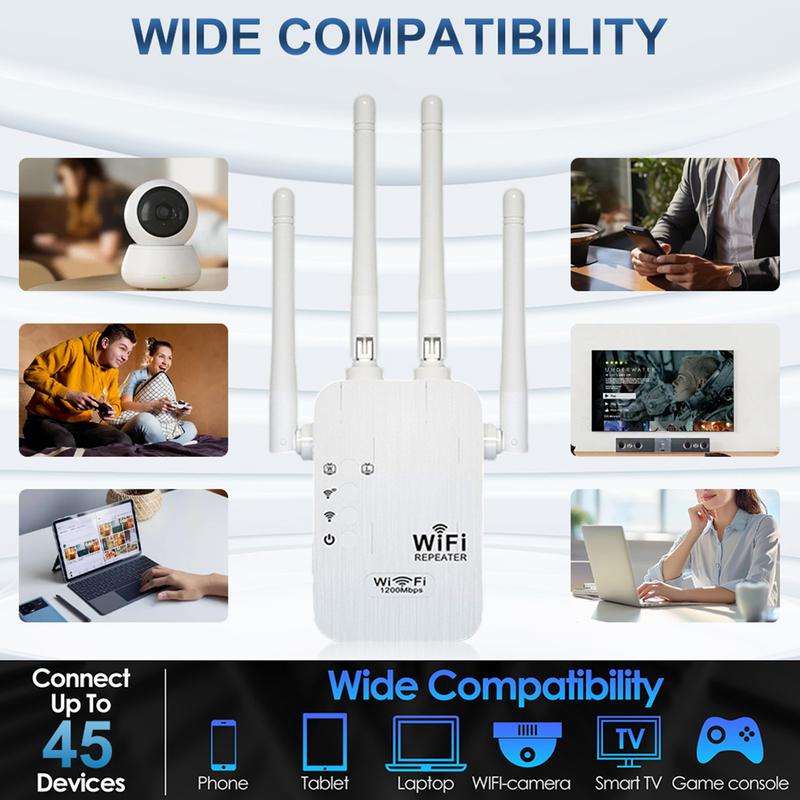 🔥While Supplies Last 30% OFF!📶 Dead Zones? Gone for Good! 1200Mbps WiFi Extender – Covers 10,000 sq.ft & 50 Devices. 🏡✨