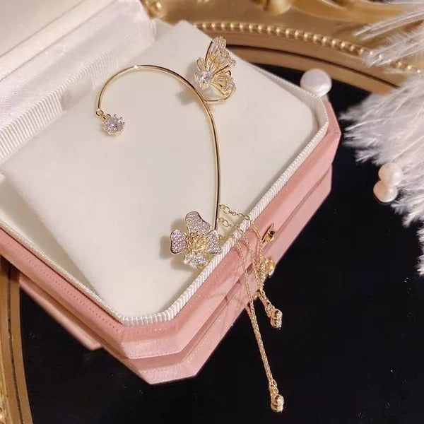 💕Especial de San Valentín – 50% de descuento💕Clips de oreja sencillos con motivos de mariposas y flores &  borlas – elegantes &  Cómodo, no requiere perforación. 🌸🦋