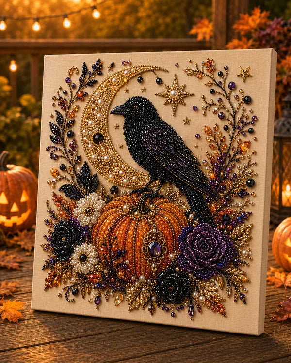 🔥 Last Day 70% OFF  👻✨ Halloween Pearl Art DIY Kit – Turn Tiny Pearls into Spooky-Cute Magic