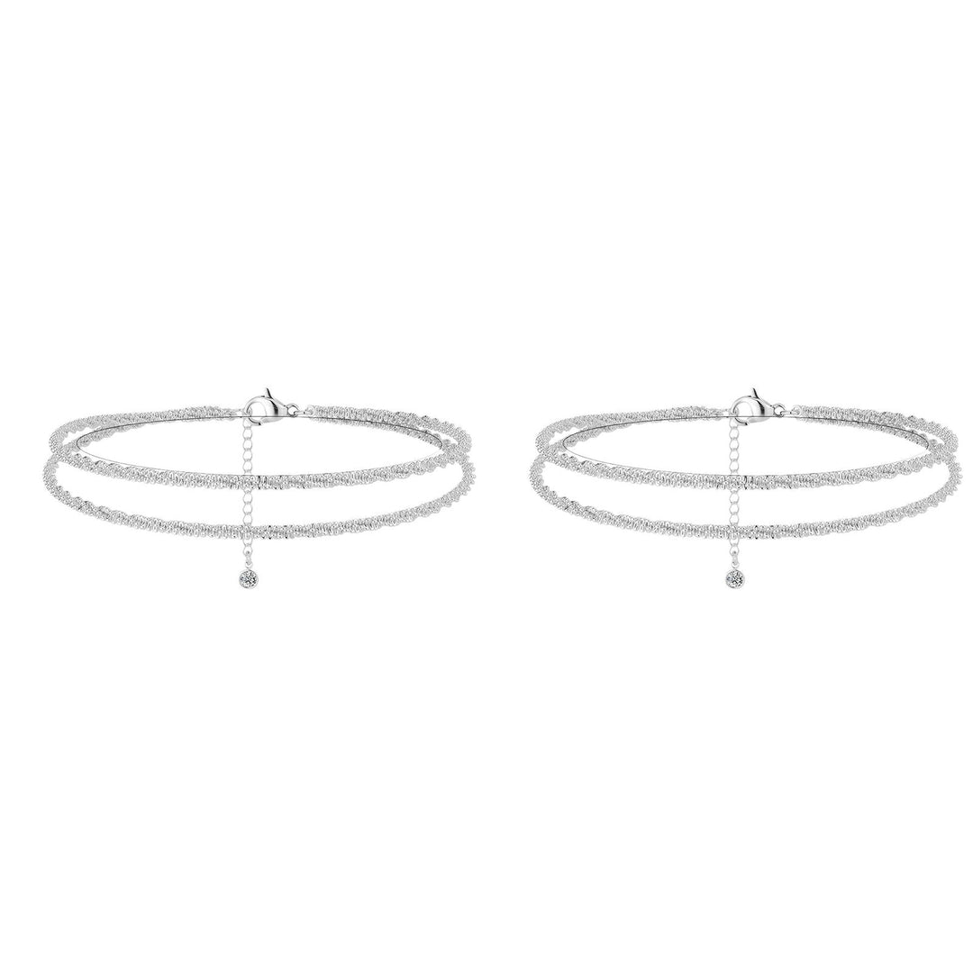 ⏰🔥LIMITED TIME: BUY 1 GET 1 FREE! 🥰 Dainty Layered Waterproof Anklet – Perfect Gift for Your Loved One 💖✨