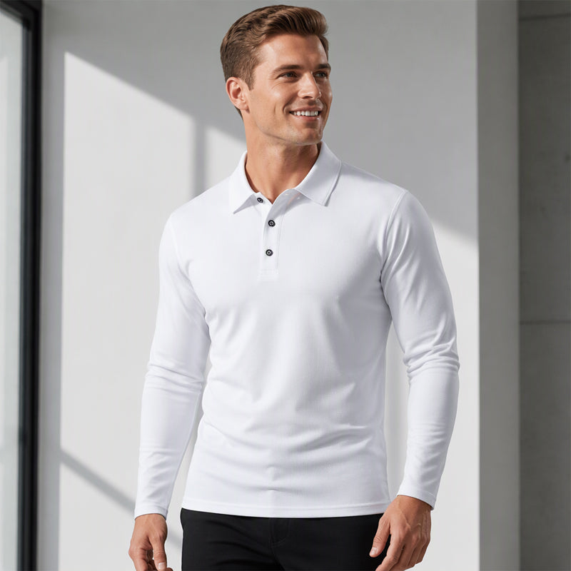Men's Long Sleeve Collared T-Shirt