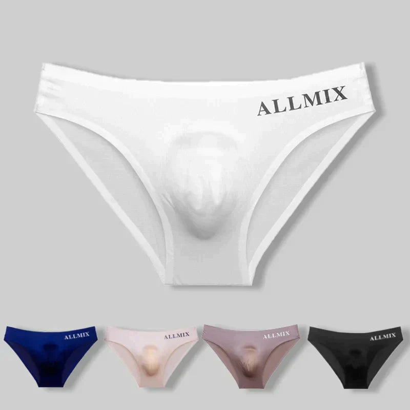 【Set di biancheria intima da uomo】-Brife Shorts+Boxer Shorts I Whatwear di seta in ghiaccio 3D traspirato