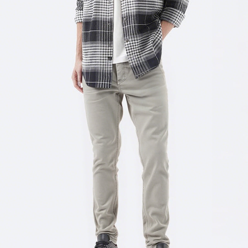 👖Heren casual slim-fit effen broek + riem