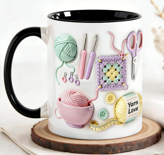 🔥LAST DAY SALE 30% OFF!!🏆Flash Sale⚡ 50K+ SOLD! Almost Gone💥Yarn Love Mug, Gift For Crafters And Creative Souls