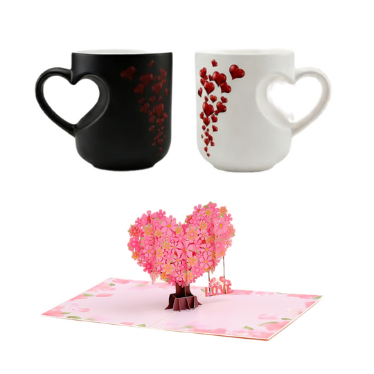 🎁Teacht Nua 2026 Lascaine 30%💥Mug Ceirmeach Láimhseála Croí atá ag Athrú Dath do Lá Vailintín ☕