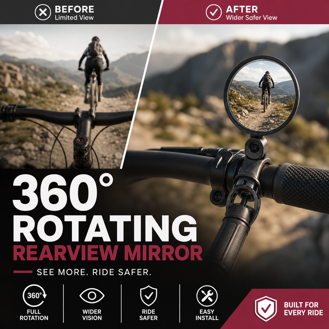 ⏳Limited-time 50% off⏰360 Degree Rotating Rearview Mirror🚴‍♂️🔎