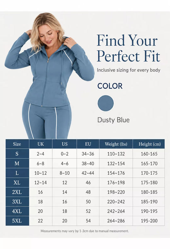 🎉 One Set, More Ways to Wear | Women's Zip-Up Hoodie & Pants 2-Piece Set⚡