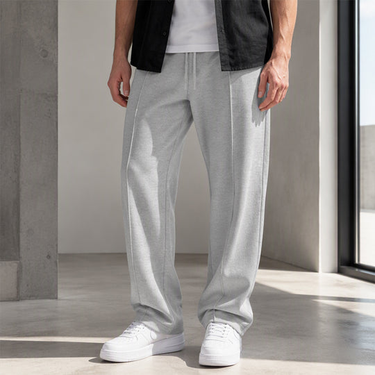 🏷️ Easy Fit, Everyday Style | Men's Drawstring Straight-Leg Pants