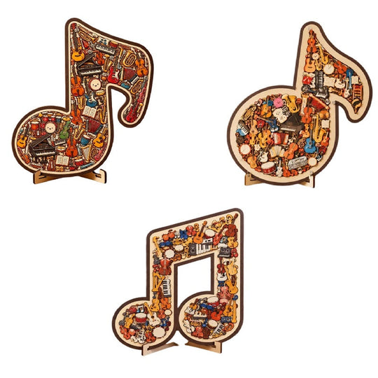 🎶 Last Day Special Price £9.99 ! 🔥Buy more save more🎁Wooden Musical Note Jigsaw Puzzle🧩