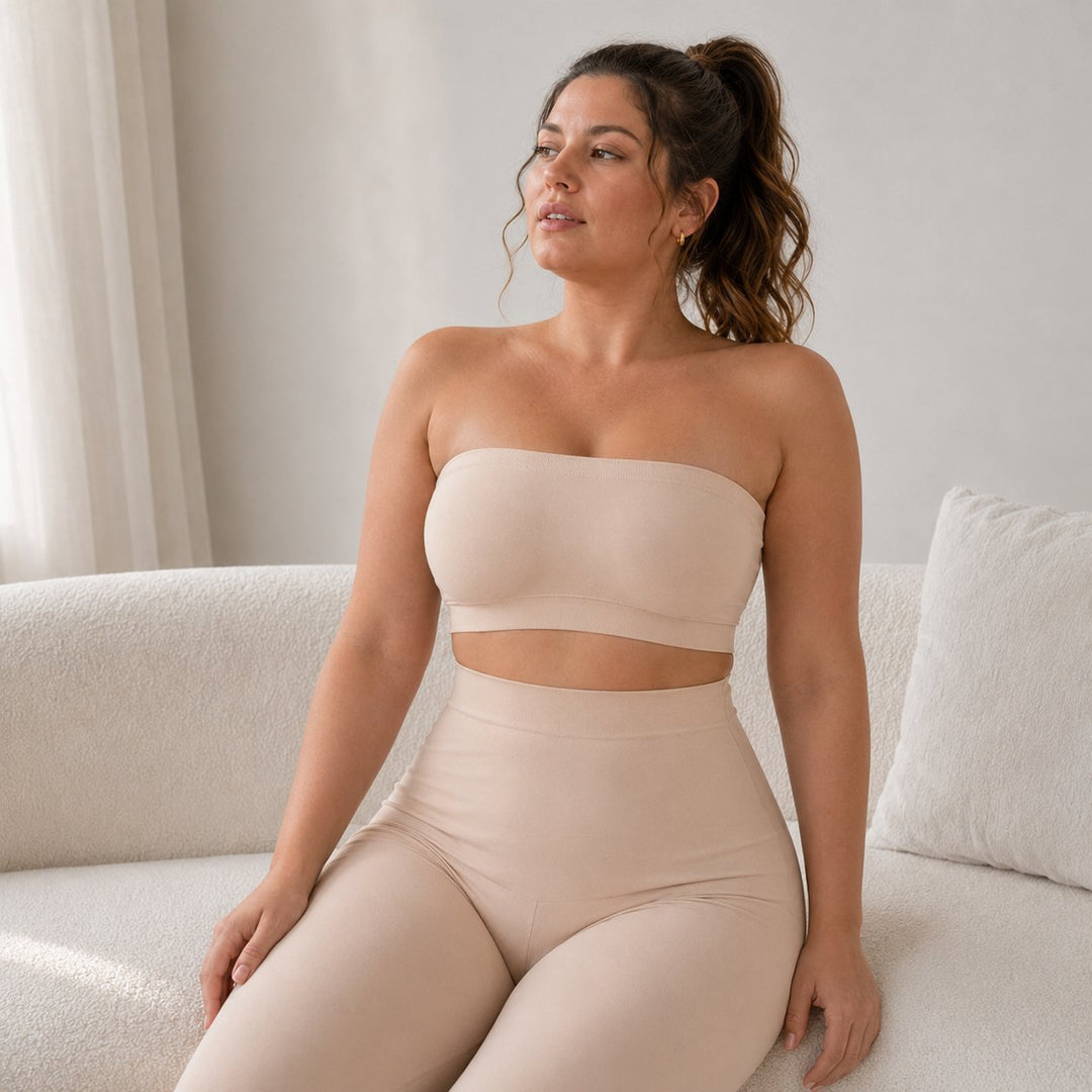 📢📢Limited-Time 40% Off ⏰️Anti-Slip Grip & Removable Straps✨Convertible Strapless Bandeau Bra with Wireless Comfort👍Suitable for All Body Types.🌹Buy 2 Get Free Shipping