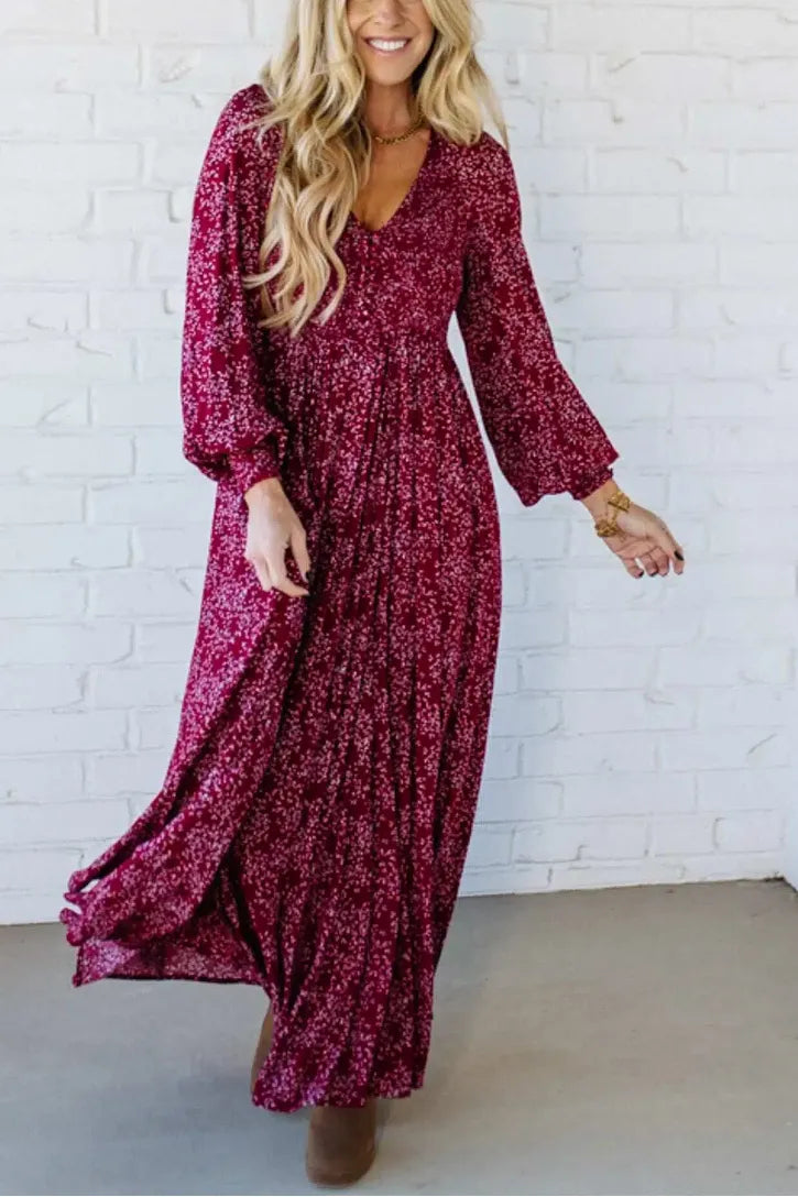 🌺60 % DE RÉDUCTION MAINTENANT ! ✨ Robe longue doublée en rayonne à imprimé floral pour femme – Coupe flatteuse, tissu léger &  Style bohème élégant 💃