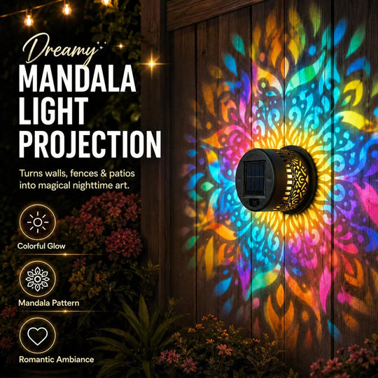 💡💓Surprise Price🔥Solar-Powered Mandala Projector Light🎁🏠
