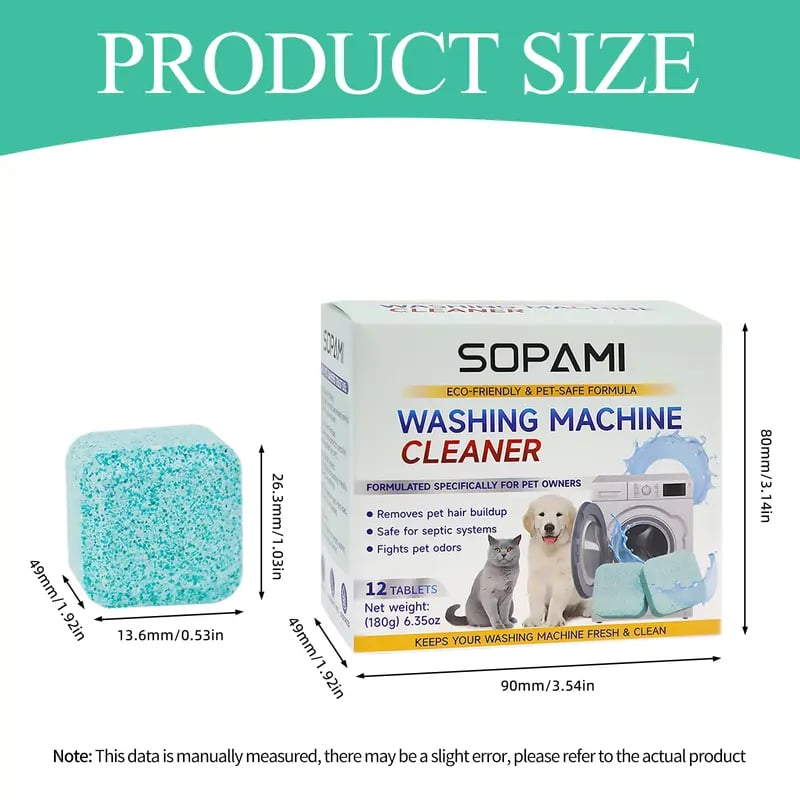 🔥Eco-Friendly Washing Machine Cleaner Fights Pet Odors & Hair Build-Up for Fresh Clean Machines