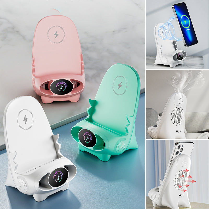 🪑 ¡50% DE DESCUENTO AHORA! 📱 Minisoporte para teléfono con cargador inalámbrico para silla: carga rápida de 15 W y ángulos de visión ajustables para escritorio, coche y hogar. ⚡✨