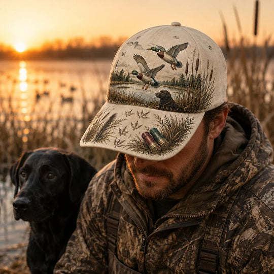 💥SPECIAL OFFER 50% OFF -🦆 WILD & READY HAT FOR DUCK HUNTING - 100% COTTON