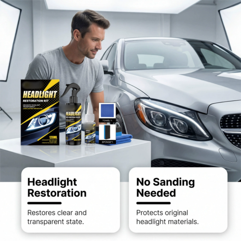 🚗Hot sale -30% OFF🚗 Professional Headlight Polish and Sealant Kit