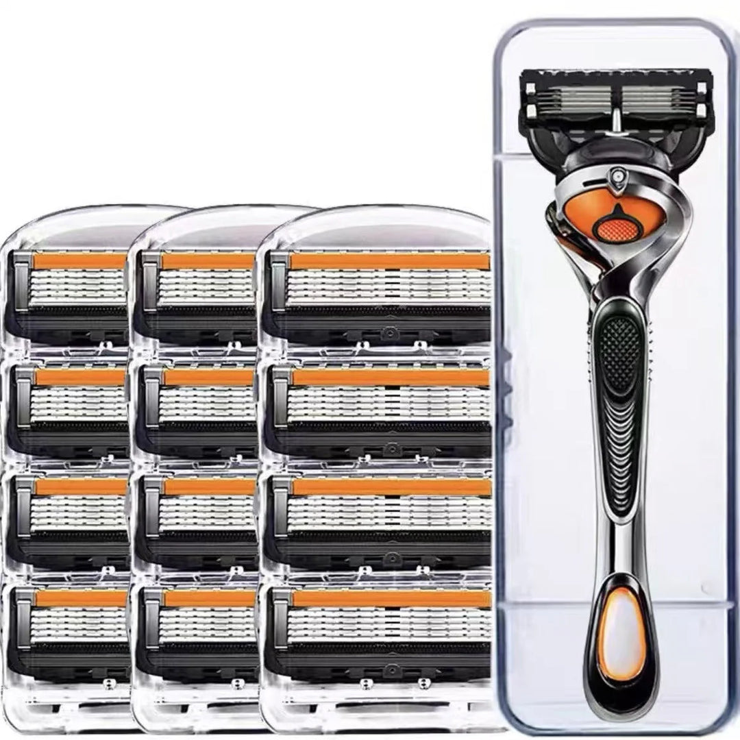 🔥Smart barbering – 24 høytytende barberhøvelrefill + GRATIS håndtak