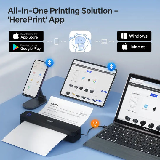 🖨️ 35% korting! ⚡ Draagbare draadloze Bluetooth-thermische printer – Compact &  Lichtgewicht, draadloze Bluetooth-verbinding, snel thermisch printen, inktvrij &  Ideaal voor reizen met het thuiskantoor 📱