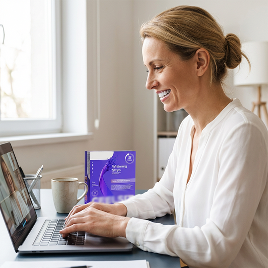 🦷Purple Teeth Whitening Strips - 7/21 Whitening Sessions - Safe for Enamel - Non Sensitive Teeth Whitening - Peroxide-Free