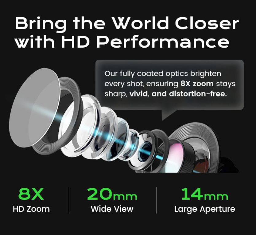 🏆Offer: 50% off🔭  Mini Pocket Monocular with Smartphone Clip
