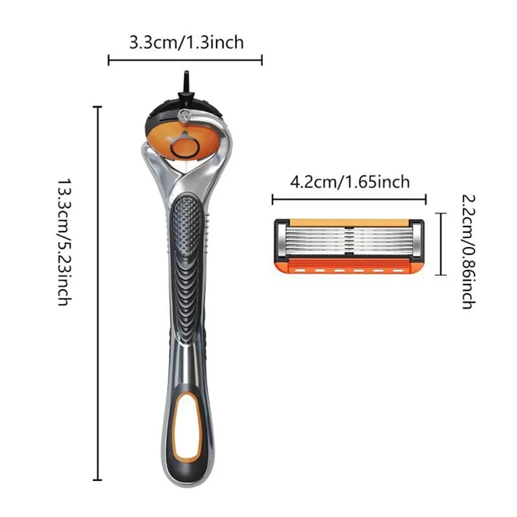 🔥Smart barbering – 24 høytytende barberhøvelrefill + GRATIS håndtak