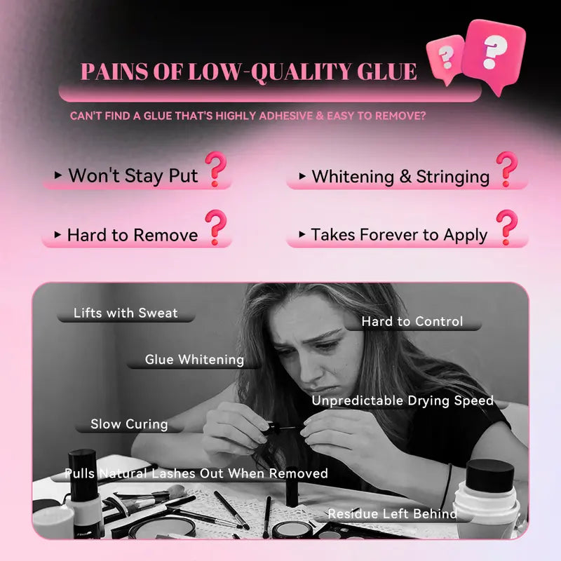 Summer-Proof Waterproof Eyelash Glue | 24H Hold | No Smudge | #1 for Waterparks & Sweat Spring Glow-Up