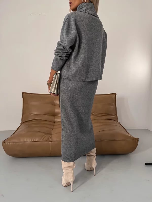 🎀Limited Sale 50% OFF🎀Midi Sweater Dress & Turtleneck Ensemble