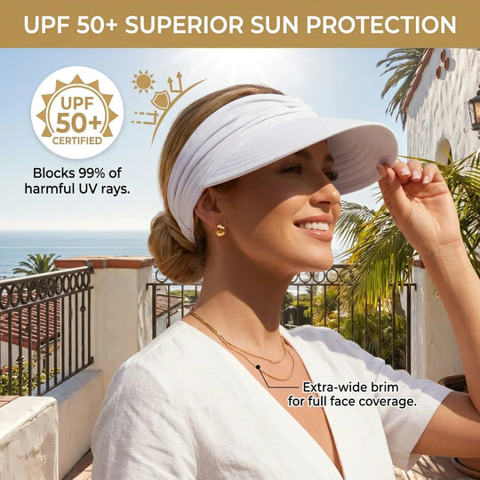 💕UPF 50+ Sun Visor Ponytail Hat