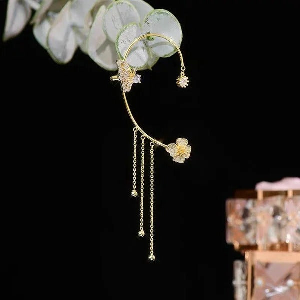 💕Especial de San Valentín – 50% de descuento💕Clips de oreja sencillos con motivos de mariposas y flores &  borlas – elegantes &  Cómodo, no requiere perforación. 🌸🦋