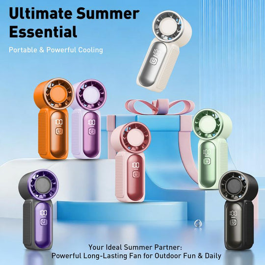 🌬️ LIMITED-TIME 49% OFF! ✨ Turbo Handheld Fan – LED Display, 6 Speeds, 3000mAh 🔋