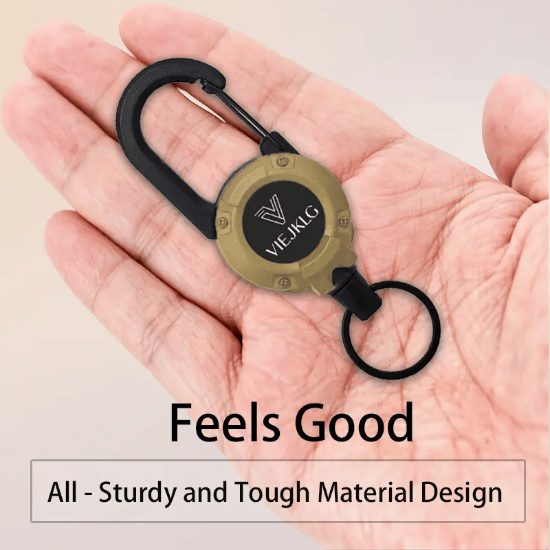 🥳2026 HOT SALE🥳💞50K+ SOLD!🔑🎣 50% OFF! Retractable Carabiner Keychain – 65cm steel lanyard, 100,000 pull cycles. Lightweight & sturdy. No more fumbling for keys! 🧗✨