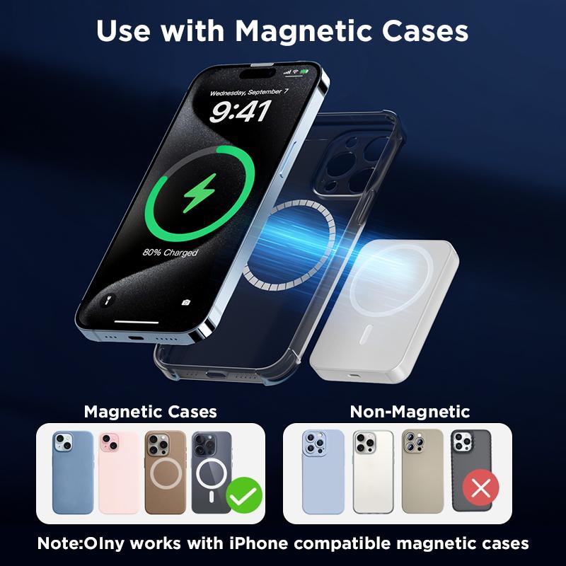 🔋 50% OFF NOW! ⚡ Fast Charge Portable Wireless Magnetic Power Bank – 15W Fast Charging, Strong Magnetic Adsorption & High Capacity 📱