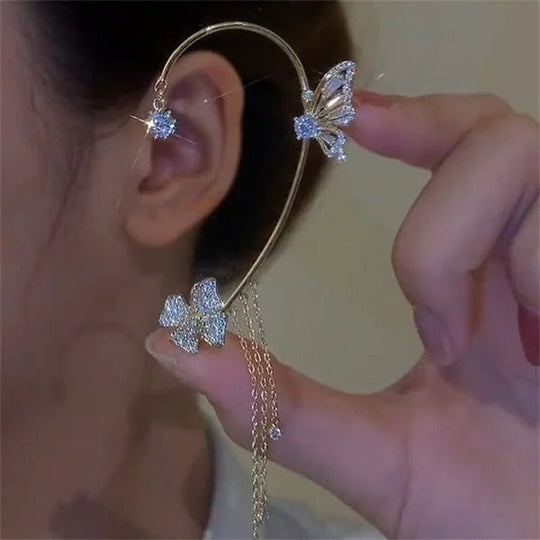 💕Especial de San Valentín – 50% de descuento💕Clips de oreja sencillos con motivos de mariposas y flores &  borlas – elegantes &  Cómodo, no requiere perforación. 🌸🦋