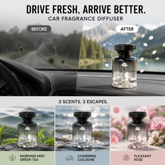 💞50K+ SOLD!🚗🌿110ml Long-Lasting Car Air Freshener – Natural plant extracts, eliminates smoke & pet odours. Weeks of freshness. Mountain design. Breath easy! 💨✨