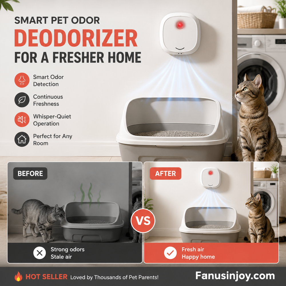 🔥Limited Time 70% OFF! 🌬️Say goodbye to unpleasant odors with it! Smart Quiet Pet Odor Eliminator