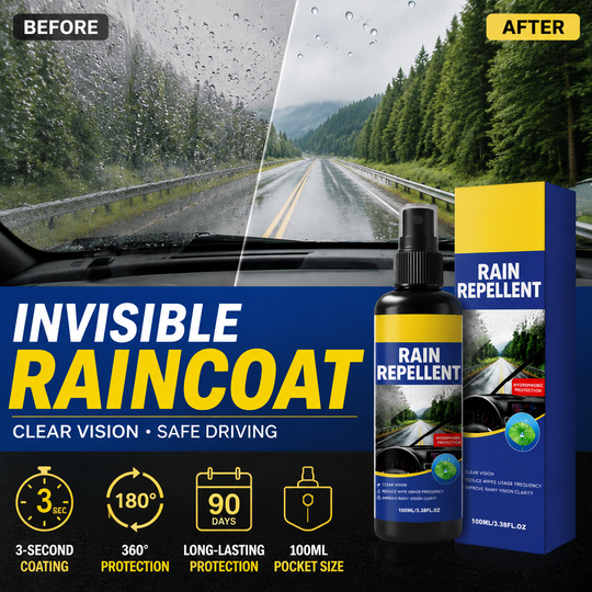 🏆 Last Day Special Price £9.99 ! 🔥Buy 2 Get 1 Free🎁Crystal Clear Windshield Rain Repellent Spray