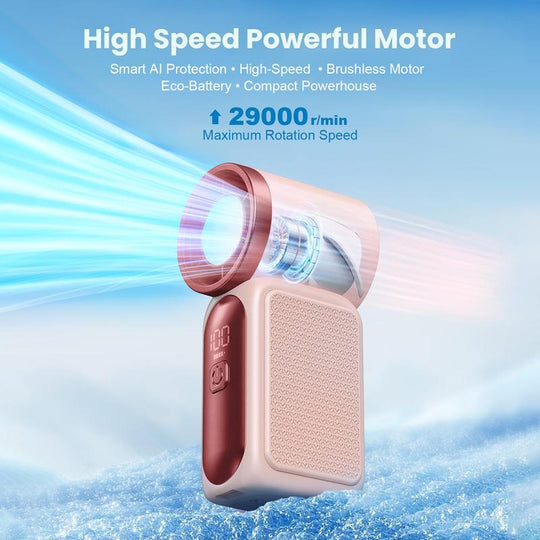 🌬️ LIMITED-TIME 49% OFF! ✨ Turbo Handheld Fan – LED Display, 6 Speeds, 3000mAh 🔋