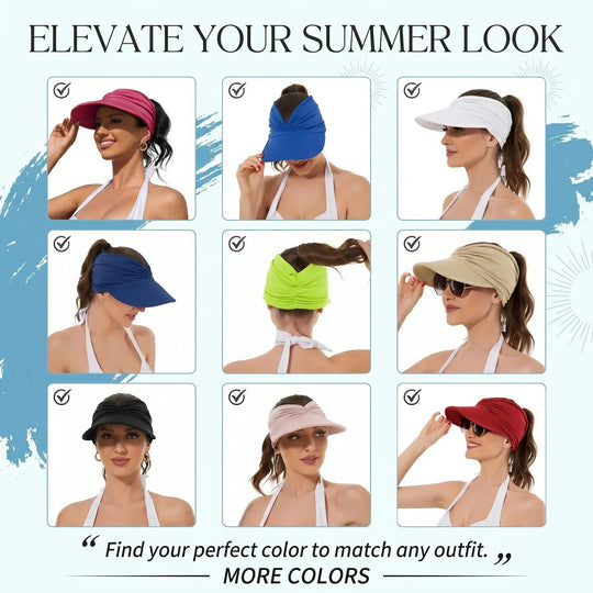 💕UPF 50+ Sun Visor Ponytail Hat