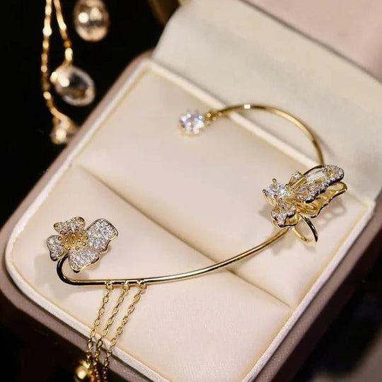 💕Especial de San Valentín – 50% de descuento💕Clips de oreja sencillos con motivos de mariposas y flores &  borlas – elegantes &  Cómodo, no requiere perforación. 🌸🦋