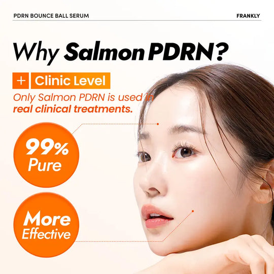 [FRANKLY] PDRN Bounce Ball Serum | 99% Pure Salmon DNA Moisturizer for Skin Repair & Glow Skin | Barrier Repair, Glow Skin, Plumping Effect, Korean Skincare, Lightweight