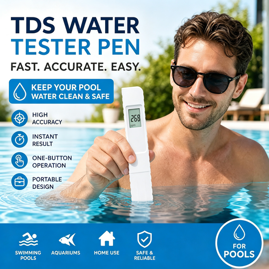 ⏰️Limited-Time Special !🌹✨ 3-in-1 TDS Water Quality Tester - Measures pH, Chlorine, and Hardness with LCD Display for Pools and Aquariums 🌊📱