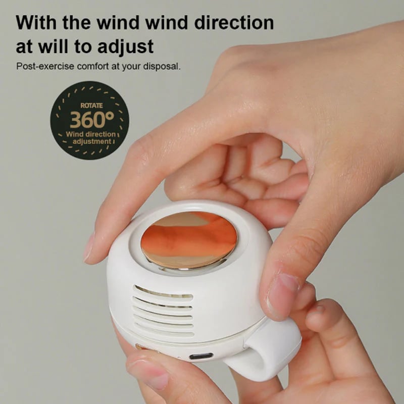 ⏳Summer Hot Sale: ONLY ￡12.99!!💞50K+ SOLD!💨2-in-1 Wearable Fan – Instantly Cools You by Up to 10°C | 24H Quiet Hands-Free Airflow🌀🌿