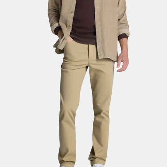 👖Heren casual slim-fit effen broek + riem