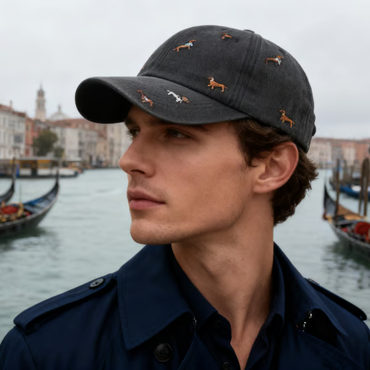 🧢 LIMITED-TIME 30% OFF! Retro Washed Cotton "Dachshund" Cap – Minimalist Multi-Embroidery Dad Hat