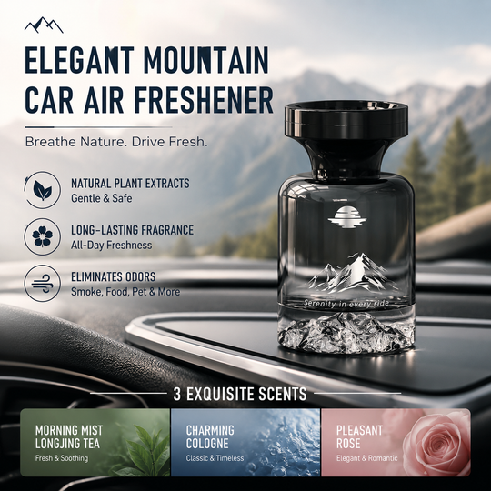💞50K+ SOLD!🚗🌿110ml Long-Lasting Car Air Freshener – Natural plant extracts, eliminates smoke & pet odours. Weeks of freshness. Mountain design. Breath easy! 💨✨