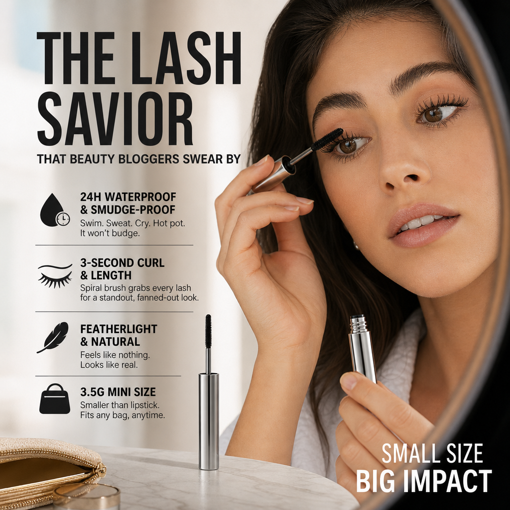 🌟LAST DAY SALE: ONLY ￡6.99!!🎁✨ Waterproof Curling & Lengthening Mascara ✨