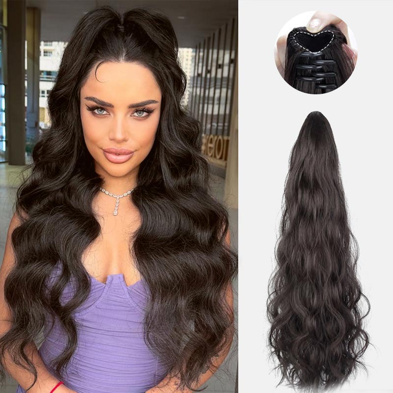 🎁Time-Sensitive Exclusive Deal! ✨Curly Wig High Ponytail with claw clip